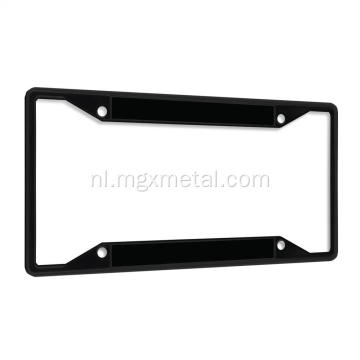 Zwart poeder gecoat metalen kentekenplaat frame